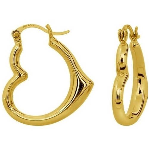 Details about   Real 14kt Yellow Gold Heart Earrings